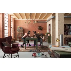 KARE Design Chaise Cantilever Riffle Buffalo Marron Hot