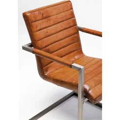 KARE Design Chaise Cantilever Riffle Buffalo Marron Hot