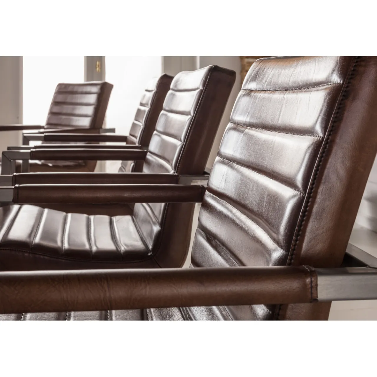 KARE Design Chaise Cantilever Riffle Buffalo Marron Hot