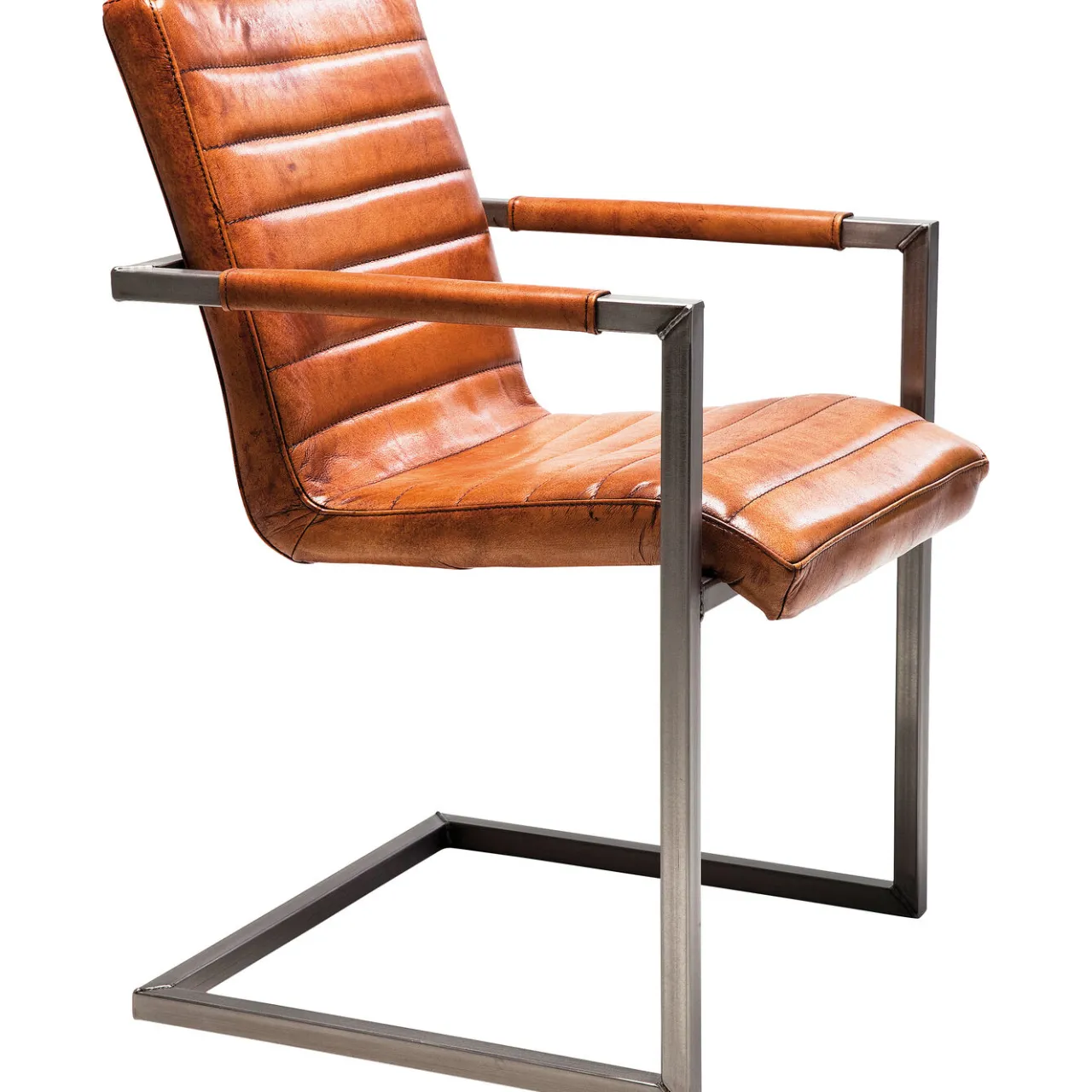 KARE Design Chaise Cantilever Riffle Buffalo Marron Hot