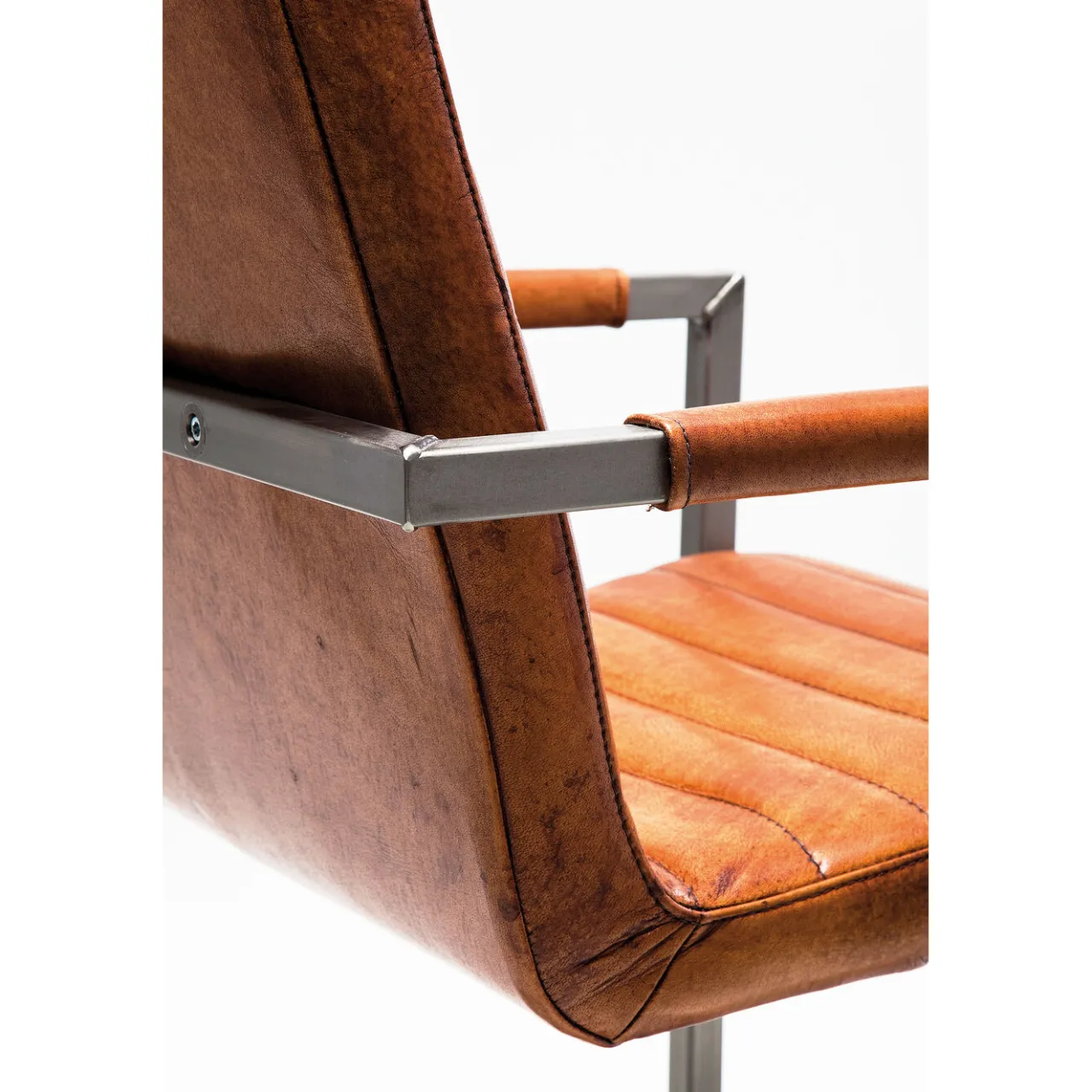 KARE Design Chaise Cantilever Riffle Buffalo Marron Hot