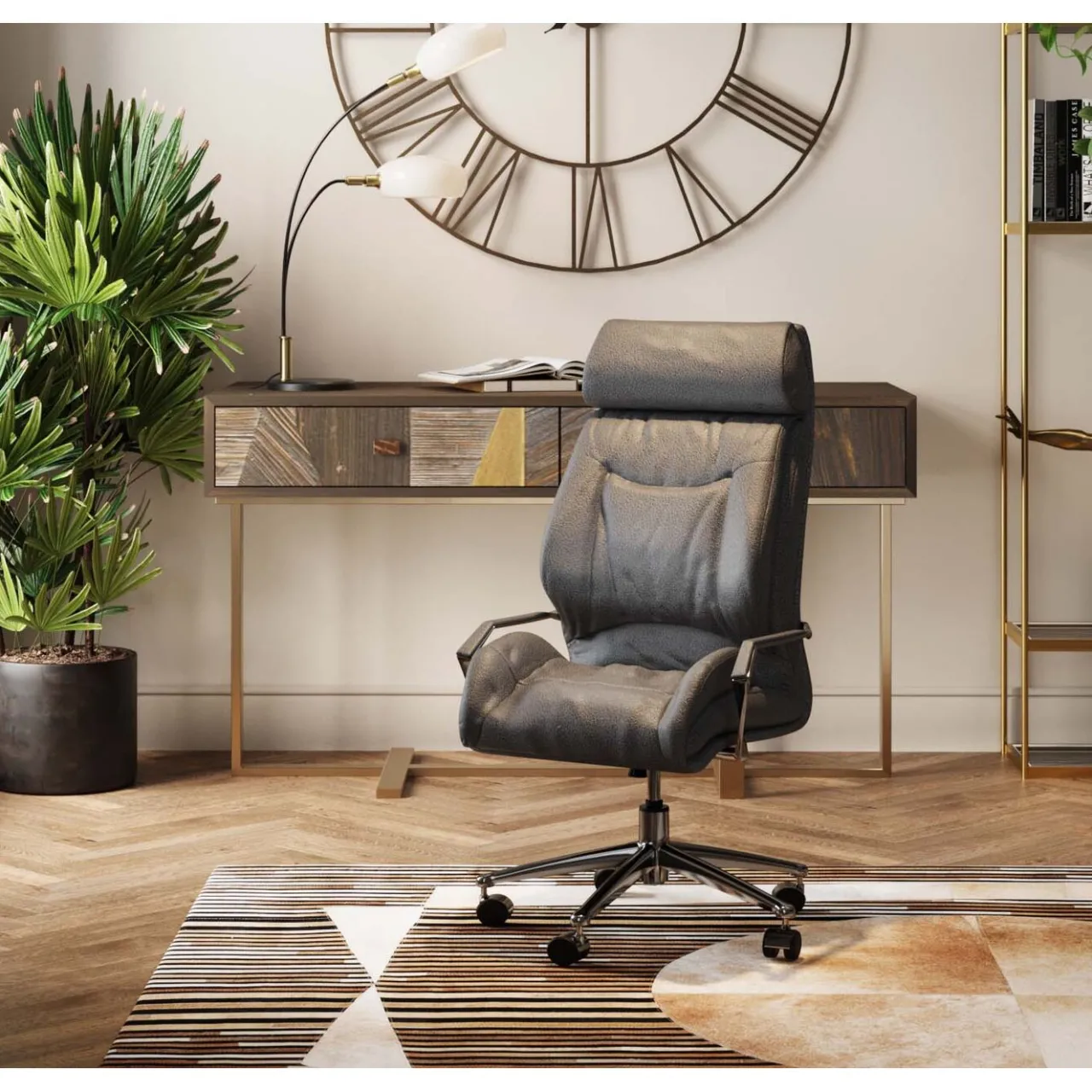 KARE Design Chaise De Bureau Bureau Gris Outlet