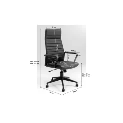 KARE Design Chaise De Bureau Labora Noir Haut Dossier Discount