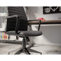 KARE Design Chaise De Bureau Labora Noir Haut Dossier Discount