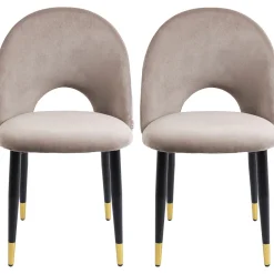 KARE Design Chaise Iris Velours Taupe (2/Set) Best