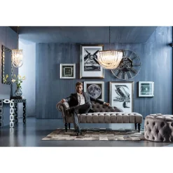 KARE Design Chaise Longue Desire Gris Argente Hot