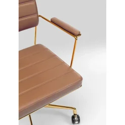 KARE Design Chaise Pivotante De Bureau Dottore Marron Discount