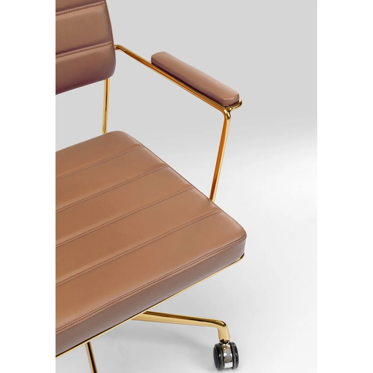 KARE Design Chaise Pivotante De Bureau Dottore Marron Discount