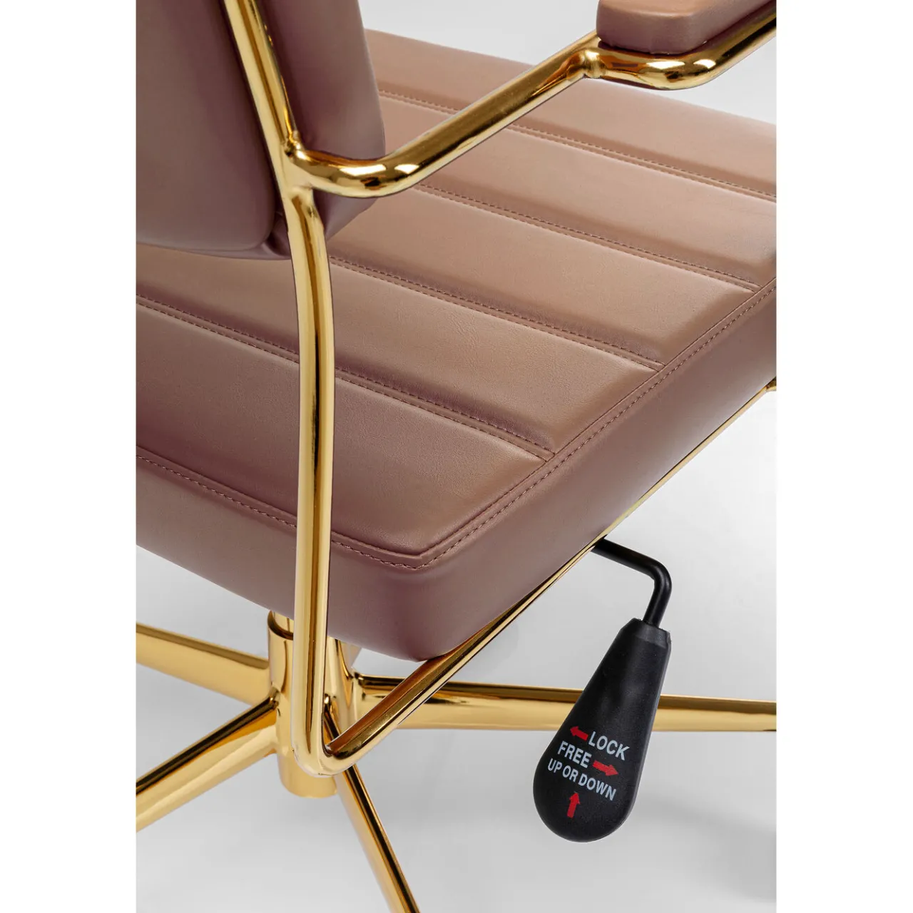 KARE Design Chaise Pivotante De Bureau Dottore Marron Discount