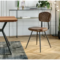 KARE Design Chaise Samba Cuir Marron Sale