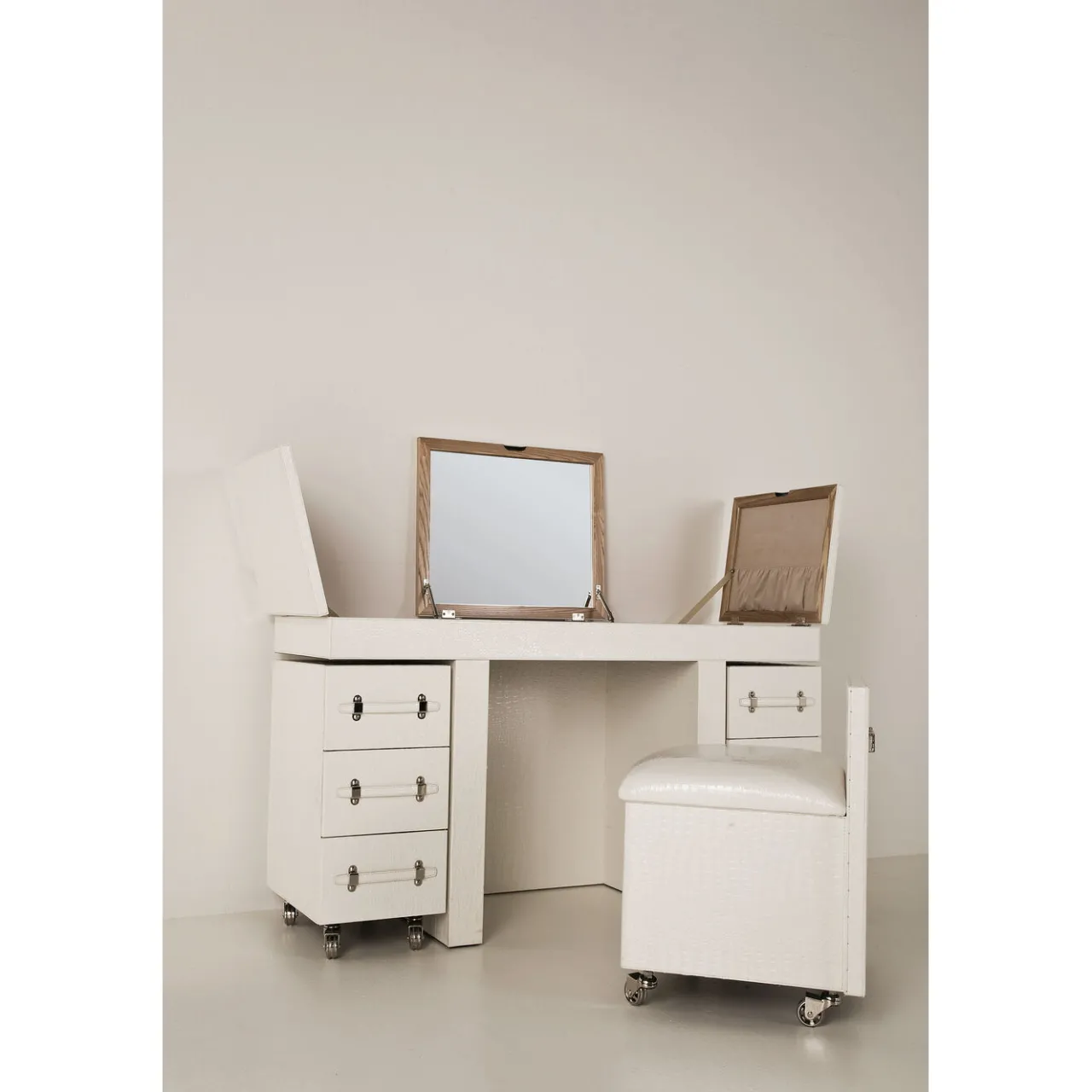 KARE Design Coiffeuse Diva Croco Blanche (4 Pcs) Online