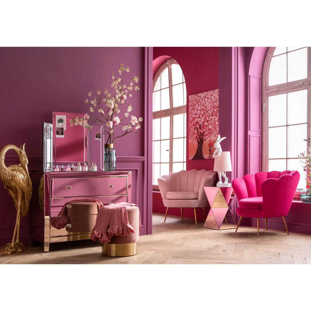 KARE Design Commode Luxury Champagne,3-Tiroirs New