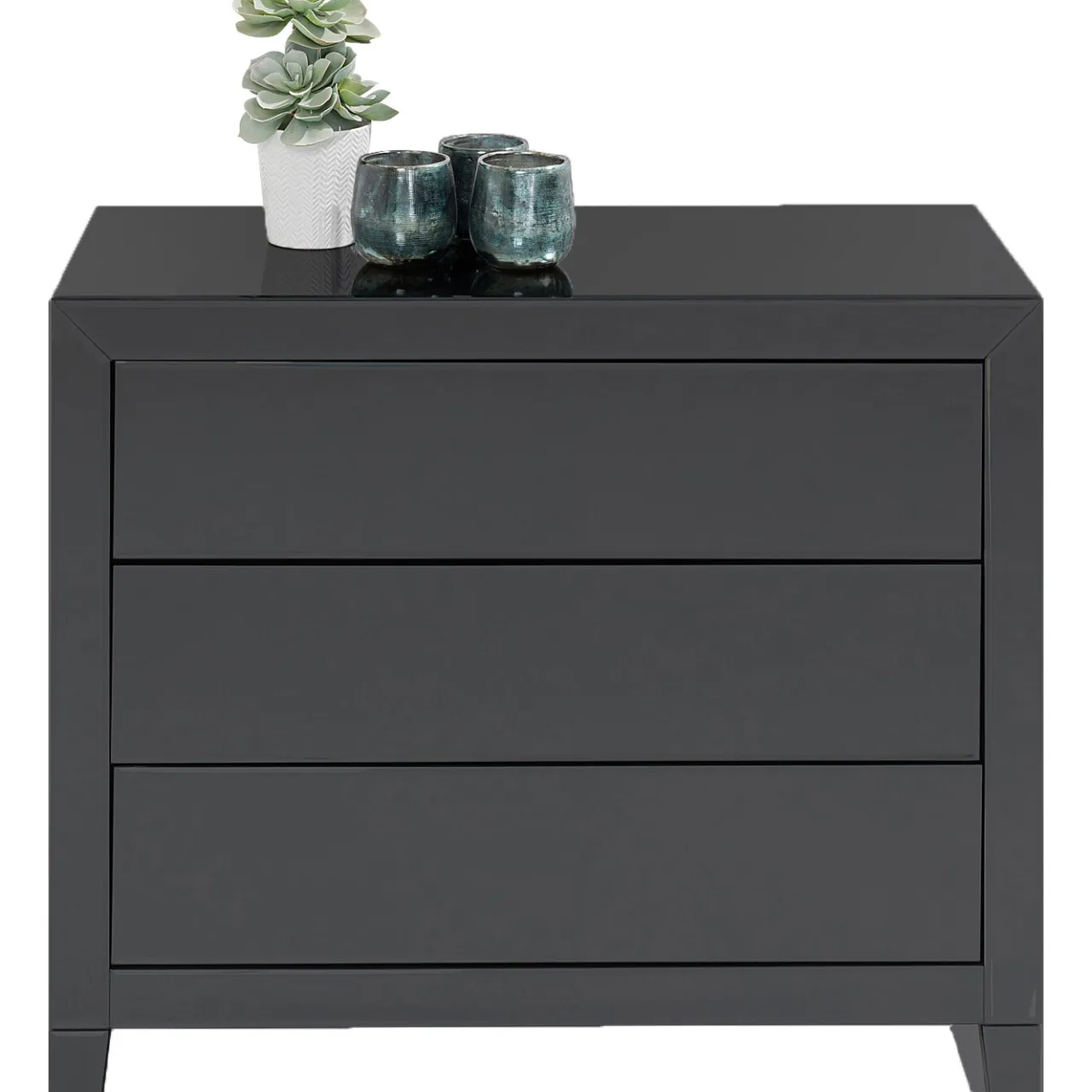 KARE Design Commode Luxury Push 3 Tiroirs Gris New