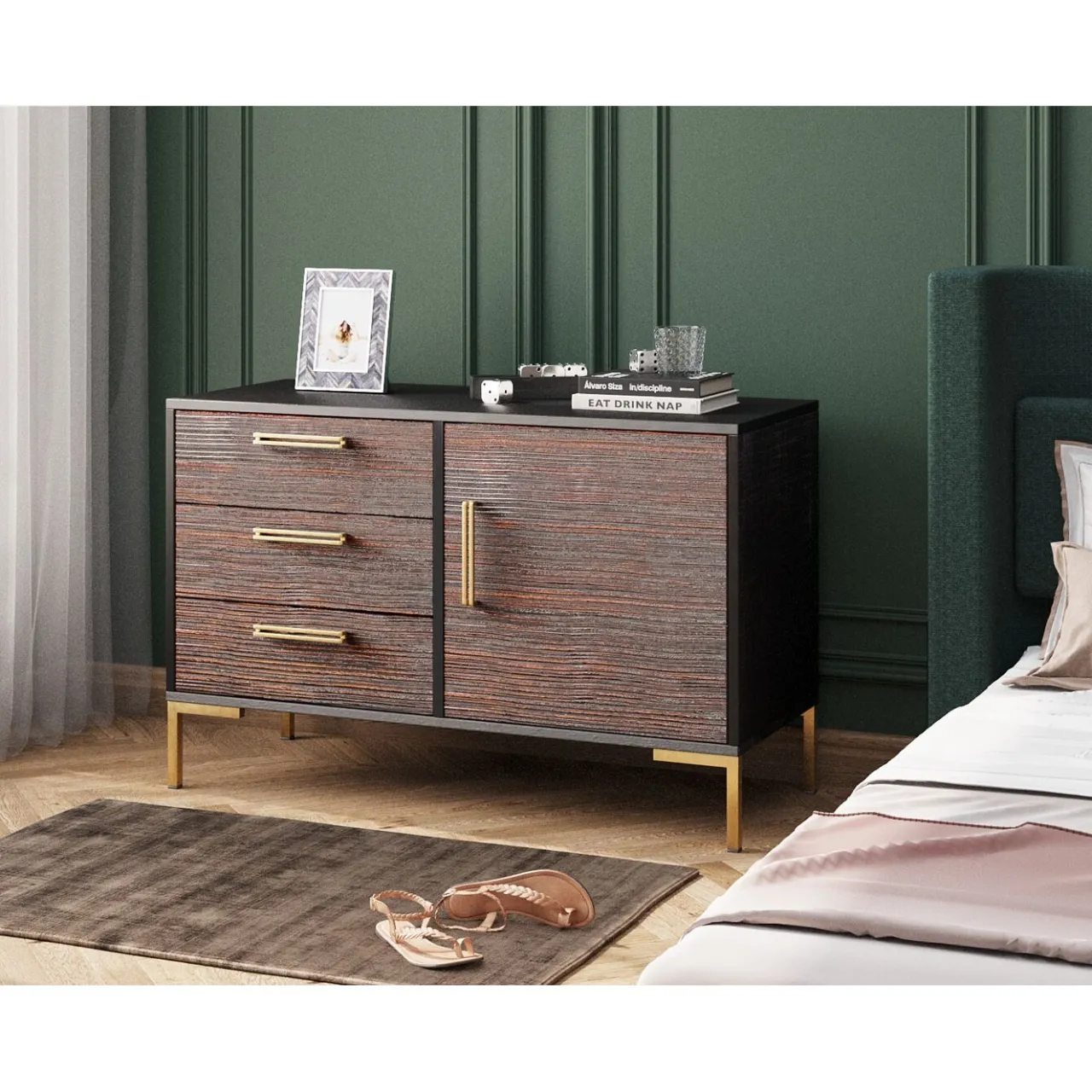 KARE Design Commode Olbia Fonce 110X62Cm Discount