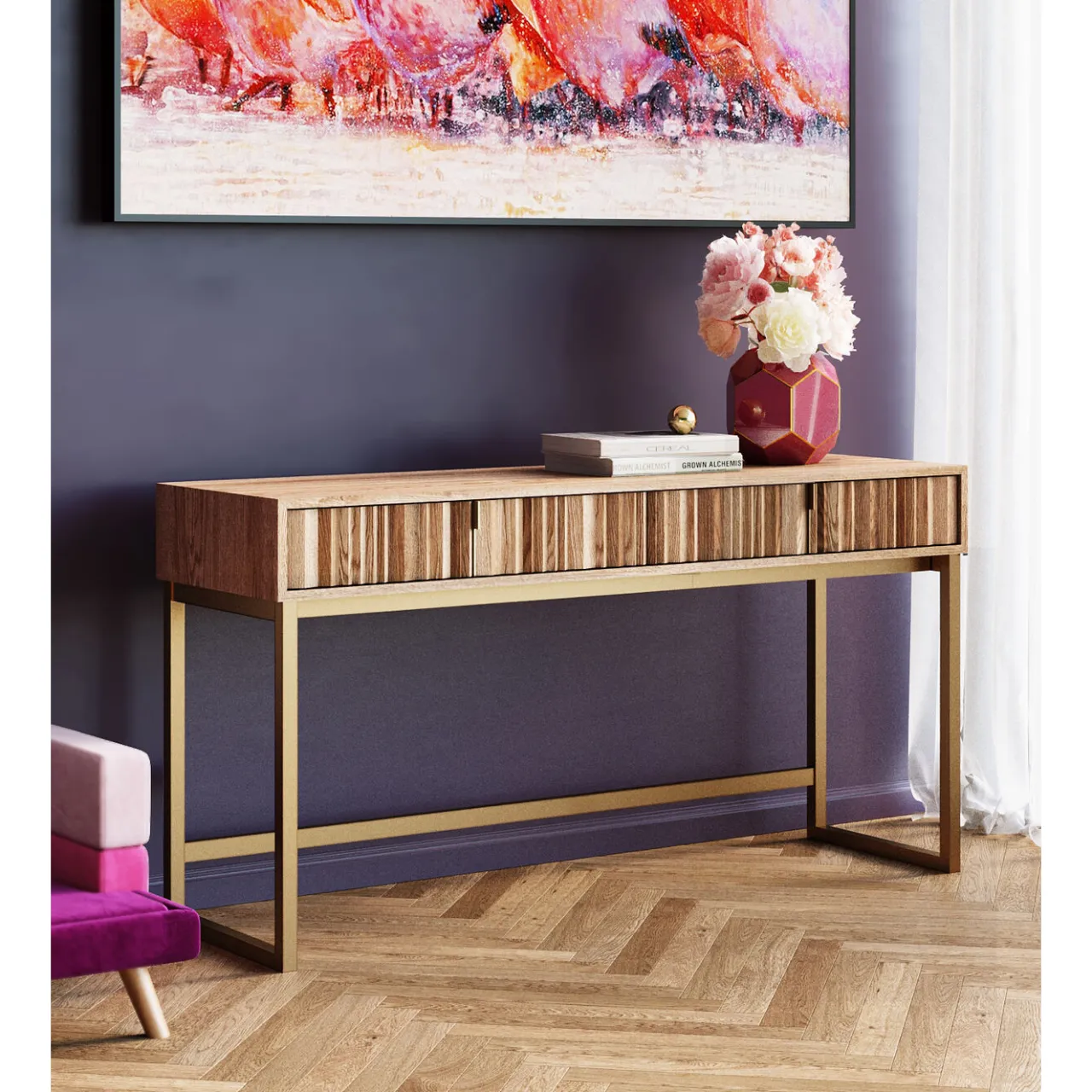 KARE Design Console Concertina Nature 136X40Cm Sale