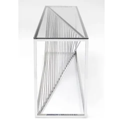 KARE Design Console Laser Argente-Verre Clair 120X40 Online