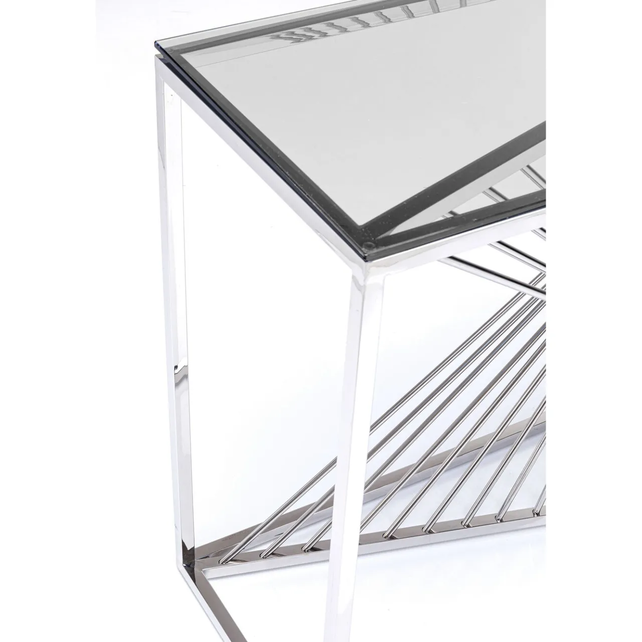 KARE Design Console Laser Argente-Verre Clair 120X40 Online