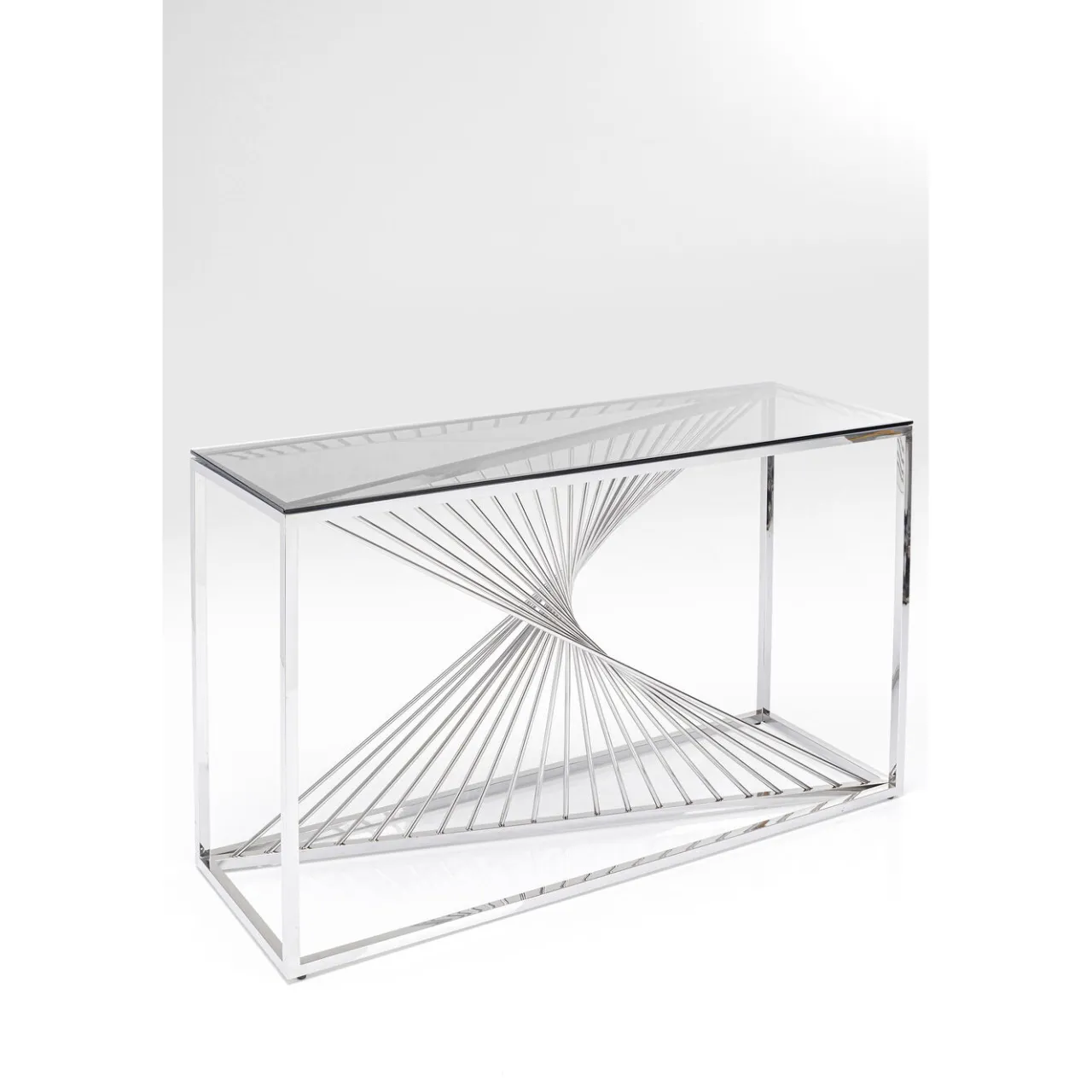 KARE Design Console Laser Argente-Verre Clair 120X40 Online