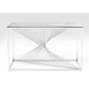 KARE Design Console Laser Argente-Verre Clair 120X40 Best