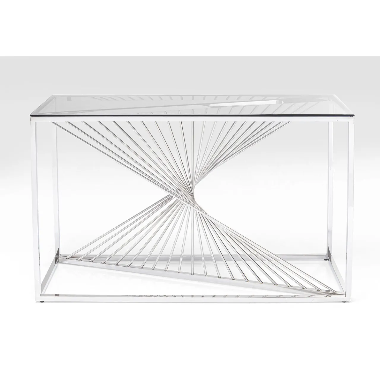 KARE Design Console Laser Argente-Verre Clair 120X40 Best