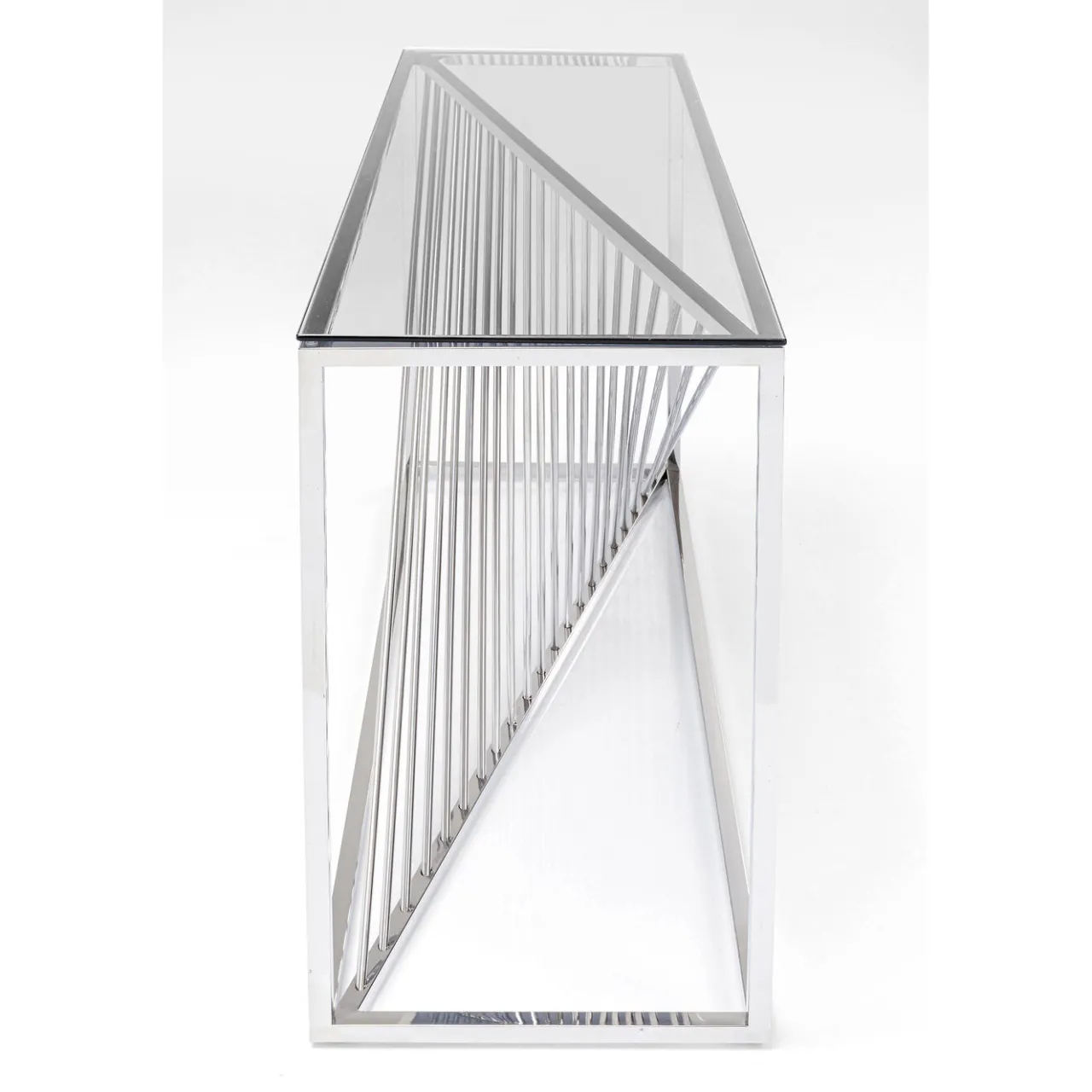 KARE Design Console Laser Argente-Verre Clair 120X40 Best