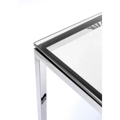 KARE Design Console Laser Argente-Verre Clair 120X40 Best