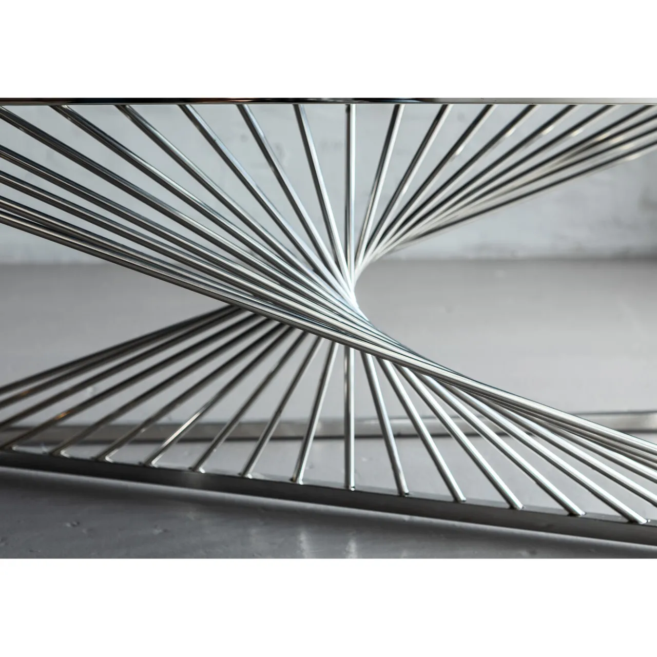 KARE Design Console Laser Argente-Verre Clair 120X40 Best