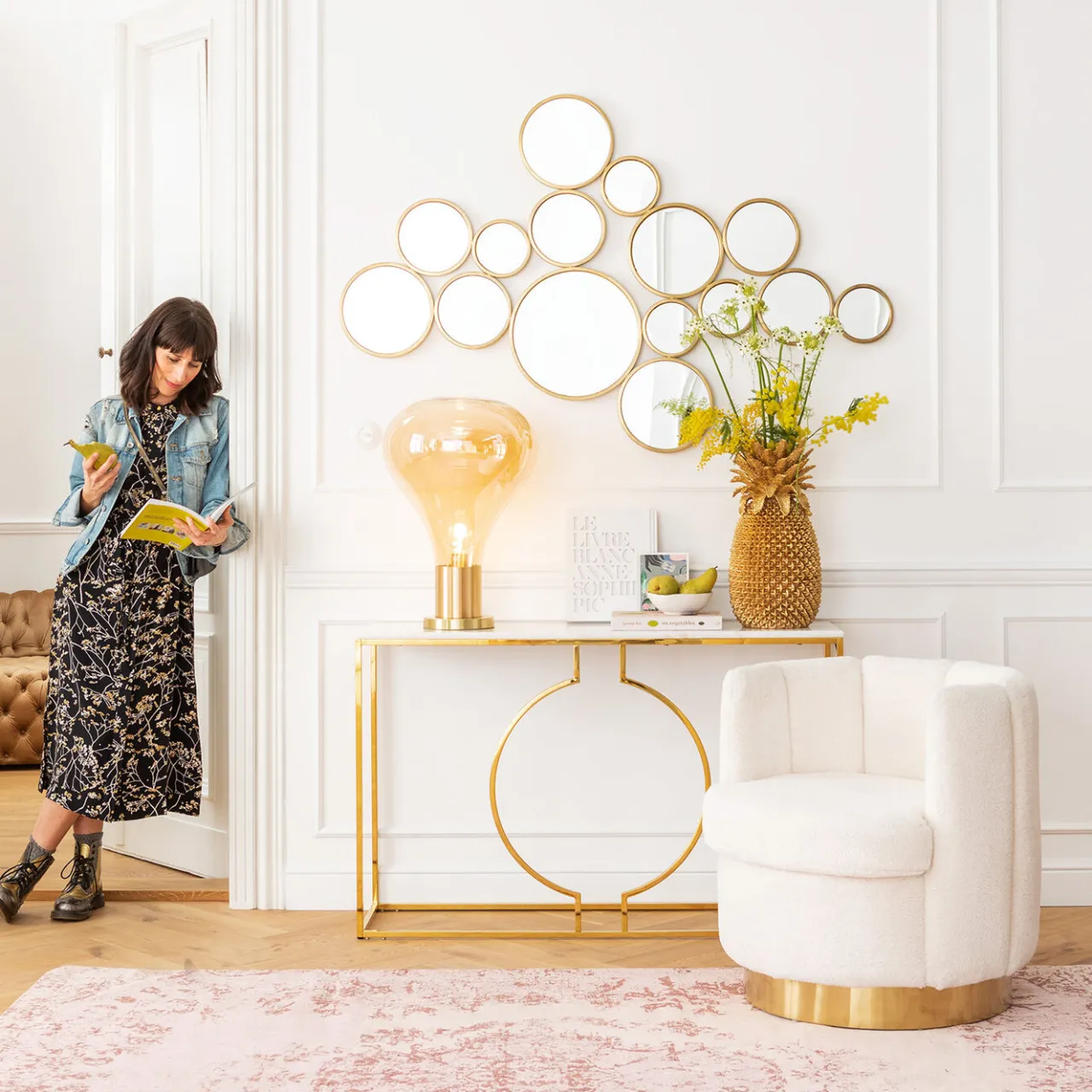 KARE Design Console Miami Loft Dore 120Cm Outlet