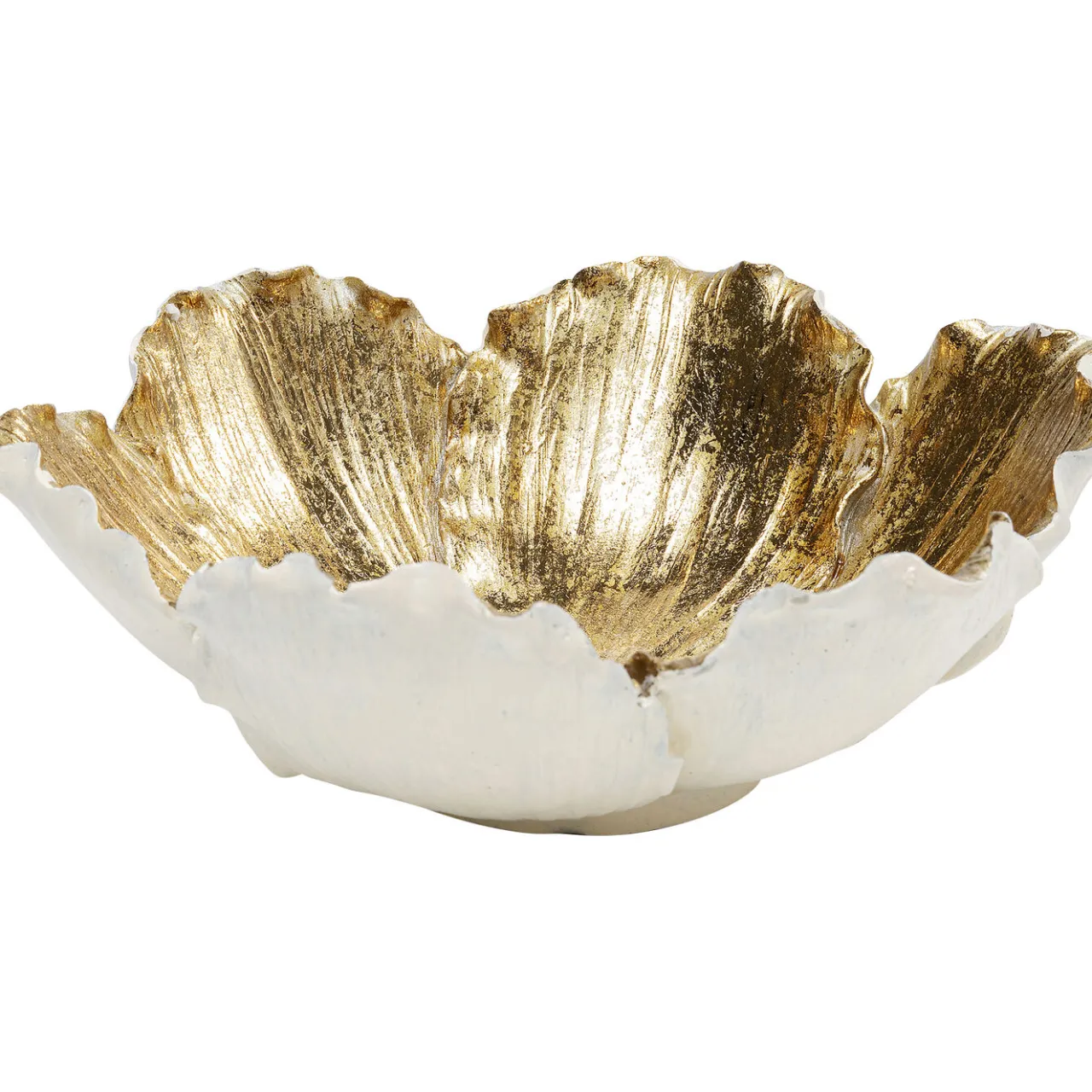 KARE Design Coupe Décorative Flower Bloom Creme-Dore O20Cm New