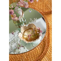 KARE Design Coupe Décorative Flower Bloom Creme-Dore O20Cm New