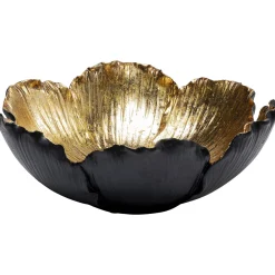 KARE Design Coupe Décorative Flower Bloom Noir-Dore O25Cm New