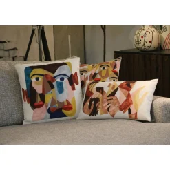 KARE Design Coussin Artistic Face 45X45Cm Clearance