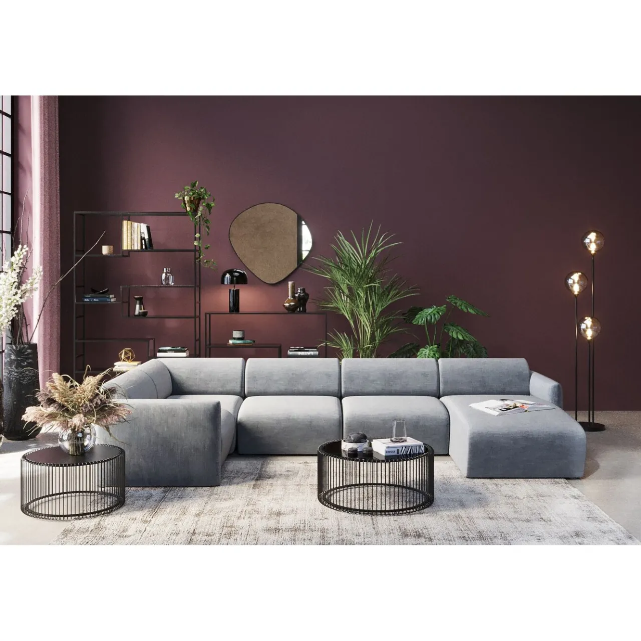 KARE Design Ensemble De Canapés 1 Lucca Gris Droite 328Cm Clearance