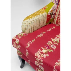KARE Design Fauteuil À Oreilles Patchwork Rouge Hot