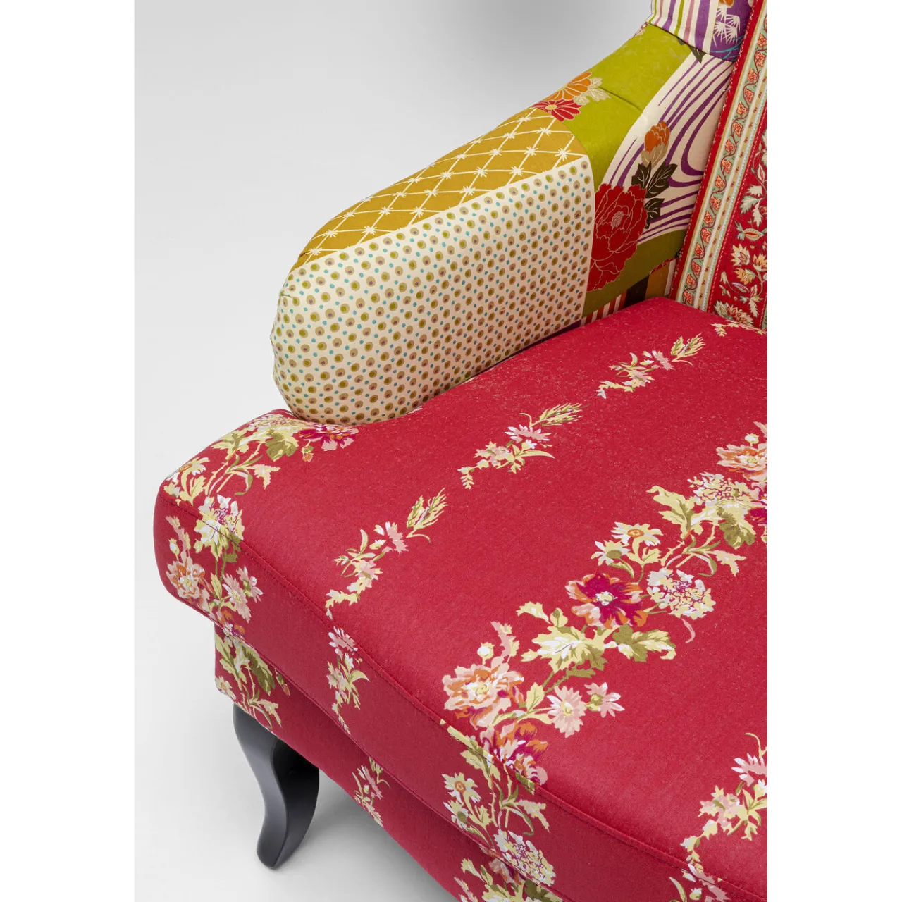 KARE Design Fauteuil À Oreilles Patchwork Rouge Hot