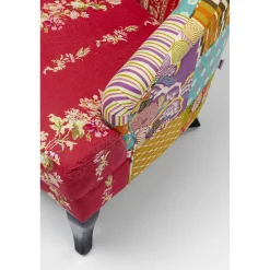 KARE Design Fauteuil À Oreilles Patchwork Rouge Hot