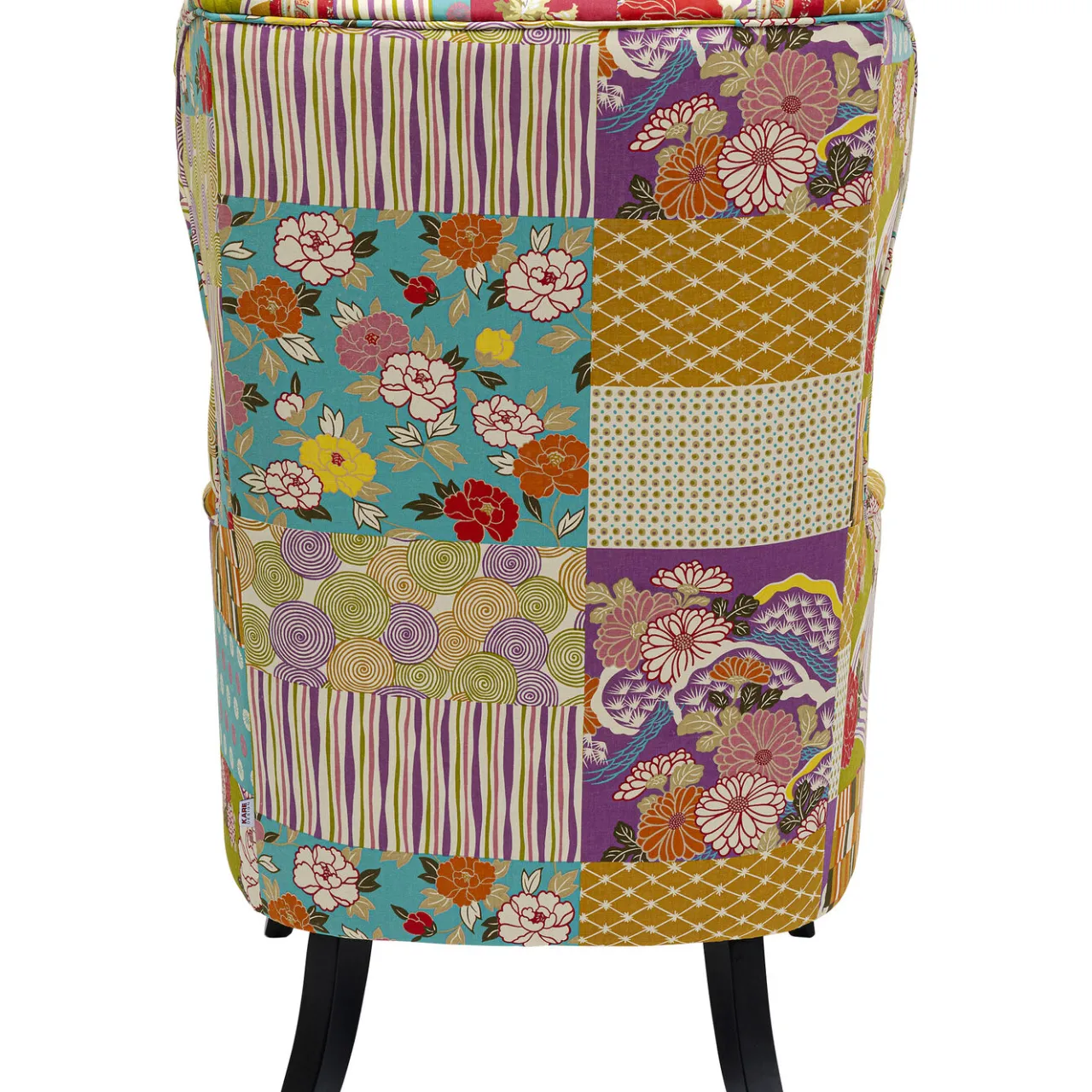 KARE Design Fauteuil À Oreilles Patchwork Rouge Hot