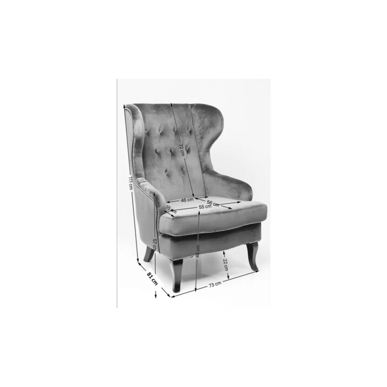 KARE Design Fauteuil À Oreilles Patchwork Rouge Hot