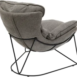 KARE Design Fauteuil Avec Repose-Pied Snuggle Gris (2/Parts) Outlet