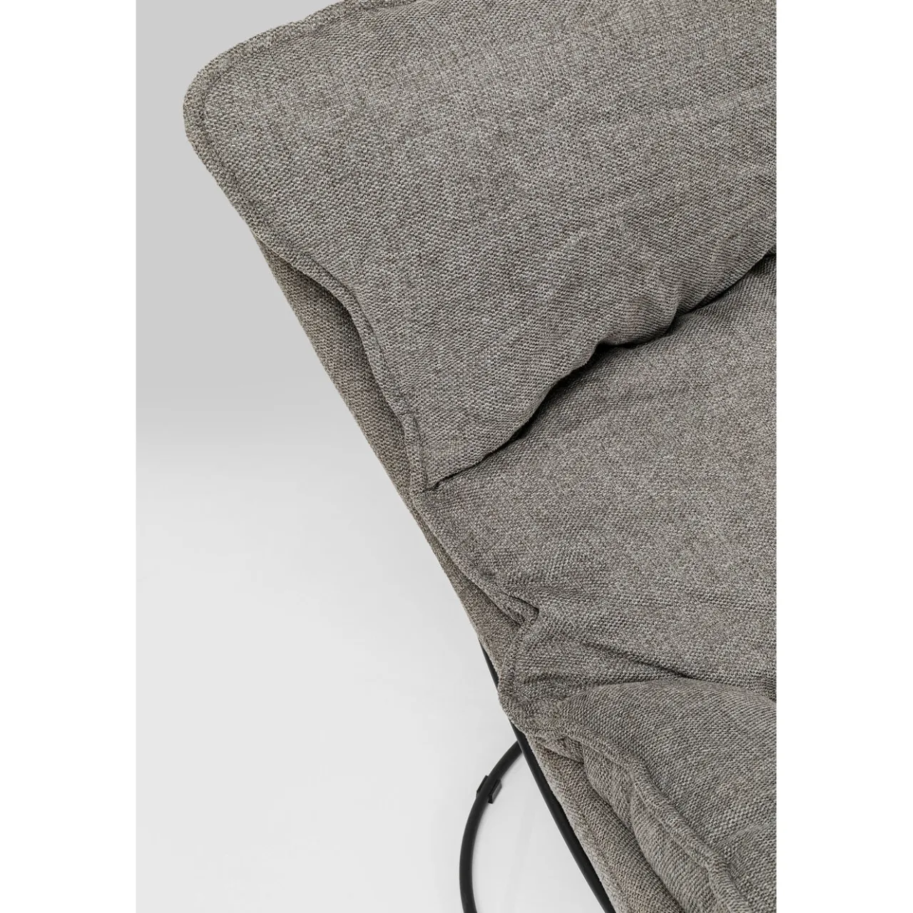 KARE Design Fauteuil Avec Repose-Pied Snuggle Gris (2/Parts) Outlet