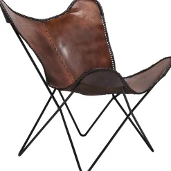 KARE Design Fauteuil Butterfly Marron Eco. Hot