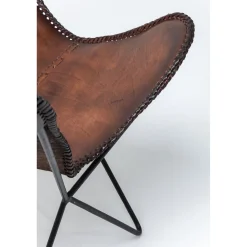 KARE Design Fauteuil Butterfly Marron Eco. Hot