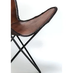 KARE Design Fauteuil Butterfly Marron Eco. Hot