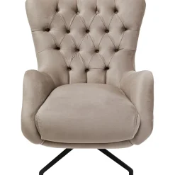 KARE Design Fauteuil Pivotant Bellissima Velours Beige Discount