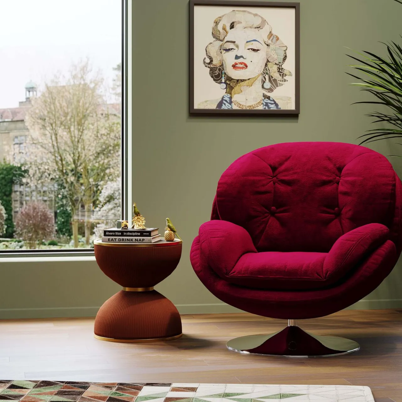 KARE Design Fauteuil Pivotant Cosy Berry Discount