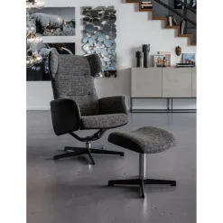 KARE Design Fauteuil Pivotant Et Repose-Pieds Ohio Salt And Pe Clearance