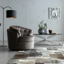 KARE Design Fauteuil Pivotant Music Hall Gris New