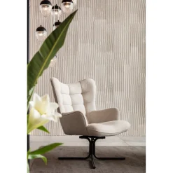 KARE Design Fauteuil Pivotant Oscar Creme Clearance