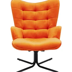 KARE Design Fauteuil Pivotant Oscar Velours Orange Clearance