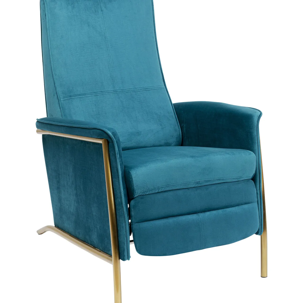 KARE Design Fauteuil Relax Lazy Velours Bleu Discount